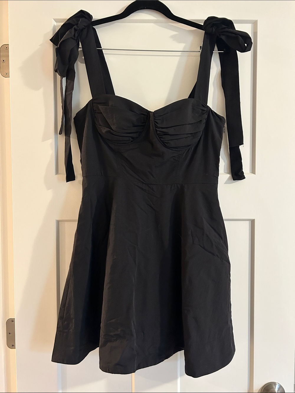 Gianni Bini Black Tie-Shoulder Mini Dress